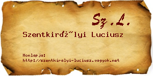Szentkirályi Luciusz névjegykártya